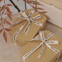 Boîte en papier kraft à bords arrondis multi-usages, pour le dessin à la main, le graffiti, le rangement du thé et l'emballage de cadeaux