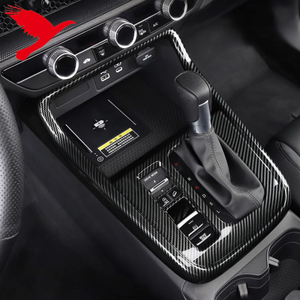 Para <span class=keywords><strong>Honda</strong></span> <span class=keywords><strong>2023</strong></span> <span class=keywords><strong>CRV</strong></span> 2024 2025, accesorios interiores de coche, Panel de cambio de marchas, cubierta superpuesta, decoración embellecedora, ABS, fibra de carbono, negro, 1 unidad - Product Image 5
