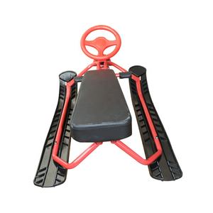 Traîneau de course de neige, planche de curseur de traîneau de Ski <span class=keywords><strong>avec</strong></span> deux freins et <span class=keywords><strong>volant</strong></span>, cadre en acier Durable, vélo de piste de neige - Product Image 3