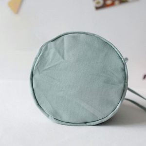 Bolso de mano pequeño de tela tipo cubo con cordón, versión coreana, personalizado, para almuerzo, estilo mini tote de lona - Product Image 4