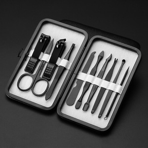 Juego de <span class=keywords><strong>manicura</strong></span> <span class=keywords><strong>y</strong></span> <span class=keywords><strong>pedicura</strong></span> profesional de 18 piezas, cortaúñas con estuche de viaje de cuero negro, juego de <span class=keywords><strong>manicura</strong></span> <span class=keywords><strong>y</strong></span> <span class=keywords><strong>pedicura</strong></span> - Product Image 4