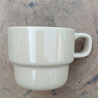 Tasse à café espresso empilable en céramique avec logo personnalisé de 280ml avec poignée