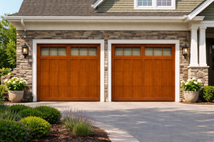 <span class=keywords><strong>Porte</strong></span> de <span class=keywords><strong>garage</strong></span> sectionnelle extérieure en bois massif de style industriel moderne avec fenêtres en verre, sur mesure, isolée et antivol - Product Image 3