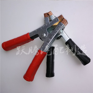 Pinces de batterie, pinces crocodiles, rouge et noir, grand modèle, usage général - Product Image 1