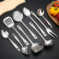 Top Choice Haute Qualité Satin Polonais Ustensile De Cuisine En Acier Inoxydable Louche À Soupe et Turner