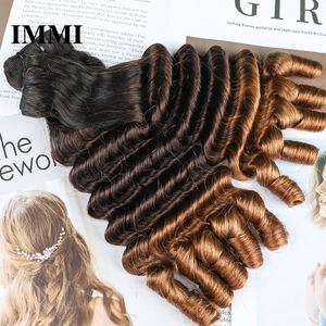 Bó Tóc Người SDD Giao Hàng Thả Vận Chuyển Với Tóc Người Nguyên Bản Thẳng Xương Màu Ombre 4/27 Kèm Kẹp - Product Image 3