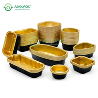 200ml jetable coloré en aluminium feuille pain gâteau moule de cuisson cuisson un moule à pain récipient avec couvercle