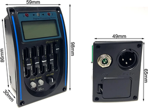 Preamplificador Profesional EQ PM para Guitarra Acústica, Ecualizador de 5 Bandas, <span class=keywords><strong>Afinador</strong></span> LCD, Micrófono Integrado, Sistema Piezoeléctrico, Plástico - Product Image 2