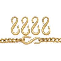 Connecteurs de pendentif en forme de S en or en gros, fabrication de bijoux de mode pour femmes, bracelet, collier, fournitures de fabrication