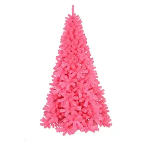 Weeding Decorations Pink Christmas Tree Luxury Pvc 7.5ft Christmas Tree Ornaments <b>Stocking</b> Colorful Decorated <b>Xmas</b> Tree - Product Image 1