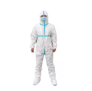 Ropa <span class=keywords><strong>de</strong></span> protección <span class=keywords><strong>de</strong></span> aguas residuales nucleares <span class=keywords><strong>Trajes</strong></span> <span class=keywords><strong>de</strong></span> materiales peligrosos Overoles <span class=keywords><strong>de</strong></span> protección química industrial con capucha y cremallera - Product Image 3