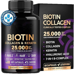 Cápsulas de Biotina para el Crecimiento del Cabello TK de <span class=keywords><strong>Amazon</strong></span>, Disponibles para Envío Internacional, Biotina, Colágeno y Queratina para Uso en Adultos - Product Image 5