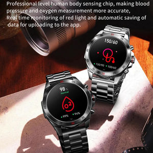 NX1 Pro Unisexe Smartwatch Fitness Tracker HR Android Compatibilité Bande en Acier Inoxydable Smart Connect Boussole IP68 Étanche - Product Image 3