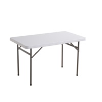 Ensemble table et chaises rectangulaires pliantes en fer blanc, mobilier d'extérieur pour salon, salle à manger, parcs, hôtels, cuisine, halls extérieurs