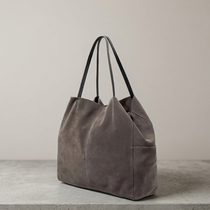 BS INTERNATIONAL Bolso de Mano Casual de Cuero de Búfalo Negro Natural, con Cierre, Duradero, Ecológico, Ligero, Estilo Americano - Product Image 6