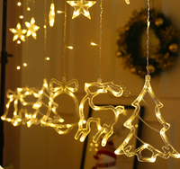 Guirlande lumineuse LED en forme d'étoile scintillante pour arbre de Noël, décoration de jardin, de chambre, de Noël, éclairage suspendu