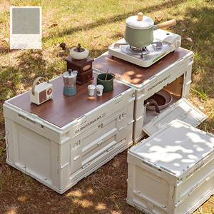 Boîte de rangement <span class=keywords><strong>pliable</strong></span> empilable en plastique, grande capacité, épaissie, pour <span class=keywords><strong>camping</strong></span> extérieur, caisses pliantes portables, armoire de voiture - Product Image 3