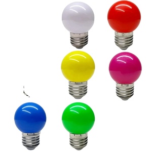 Ampoules LED multicolores 1W pour décoration de Noël extérieure, base E27/B22, plastique, blanc chaud doux 2700K - Product Image 2