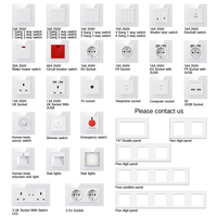 Interruptor de Luz Eléctrico de Pared Horizontal de 3 Gangs YINKA, 2 Amperios, Toma de Corriente USB, Enchufe de Corriente