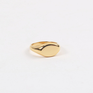 Personalized Stainless Steel Oval <strong>Gold</strong> <strong>Signet</strong> <strong>Ring</strong> Engraved Custom Initial Name <strong>Ring</strong> Stackable <strong>Rings</strong> for Women - Product Image 4