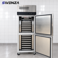 Réfrigérateur vertical commercial en acier inoxydable à 14 plateaux pour boulangerie, congélateur de pâte et congélateur de stockage