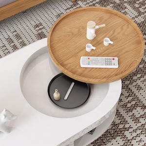 Modern Living Room Combination <strong>Round</strong> Small Side <strong>Table</strong> Storage Stainless Steel Metal <strong>Nesting</strong> Coffee <strong>Table</strong> - Product Image 4