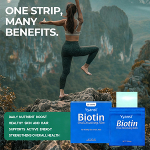 Bandes orales de biotine OEM/ODM (film oral à dissolution rapide) pour la santé de la peau et des cheveux des adultes, complément beauté végétalien sans gluten, personnalisable - Product Image 2