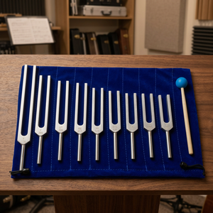 Juego de diapones Solfeggio - 9 diapones - Perfectos para sanación del ADN, chakras, con mazo en estuche azul. - Product Image 5