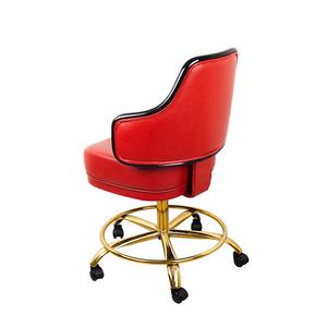 YH-Silla de Metal de lujo con rotación de 360 grados para jugadores, máquinas de ranura de Casino, color rojo de la suerte, novedad - Product Image 4