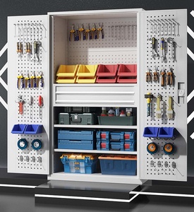 Armoire d'équipement <span class=keywords><strong>de</strong></span> stockage d'atelier avec 2 portes Armoires <span class=keywords><strong>de</strong></span> <span class=keywords><strong>garage</strong></span> en métal <span class=keywords><strong>de</strong></span> 72 pouces Stockage - Product Image 2