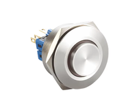 Interrupteur à bouton métallique HABOO 30 mm, 12 V 24 V, éclairage LED, bouton poussoir momentané à verrouillage, étanche IP65