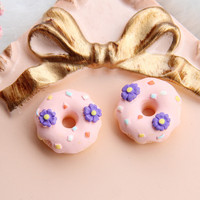 Creatieve snoepjes dessert hars ambachten kleurrijke 2cm donut stimulerende voedsel speelgoed accessoires DIY crème platte achterkant voor decoratie