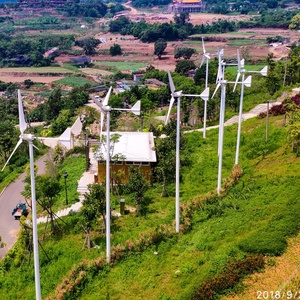 กังหันลมผลิตไฟฟ้าจริง 10KW 380VAC แรงดันไฟฟ้า 120V 220V 240V พร้อมใบพัด FRP ขนาด 3200 มม. สำหรับใช้ในครัวเรือนหรือเชิงพาณิชย์ มาตรฐาน CE F - Product Image 4