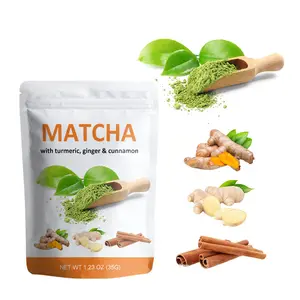 Health Energy Tea Matcha Powder Private Label Tea Herbal Matcha Blend Ginger Cinnamon Chai Tea Custom