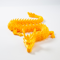 Servicio de Impresión 3D Profesional Personalizado de Redes 22, Figura de Dragón Amarillo de Juguete, Material ABS/PC, Tamaño de 30 cm para Regalos