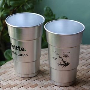 Wholesale Classic Aluminum Cold Drink Cups Bar Party Beer Mugs Rolled Edge Custom Logo Reusable Food-grade Custom Color/Size - Product Image 4