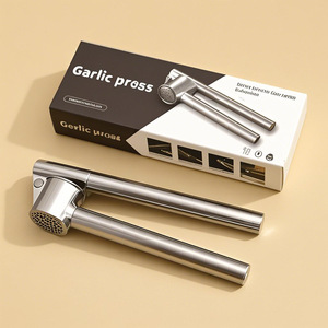 Stainless Steel Garlic Press Extra Long Household <b>Kitchen</b> Tool - Product Image 1