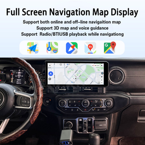 เครื่องนำทาง GPS ขนาด 12.3 นิ้ว พร้อมระบบ CarPlay และ Android Auto แบบไร้สายในตัว รองรับแผนที่ทั่วโลก รับประกัน 1 ปี สำหรับรถ Jeep Wrangler ปี 2018-2022 - Product Image 4