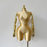 Mannequin de vitrine de qualité, taille plus européenne et américaine, en mercerisé, surface forgée, demi-corps, pour l'affichage en magasin