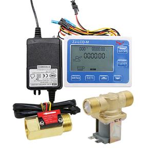 Válvula de bronze dn15, conjunto completo de 1/2 '', medidor de fluxo automático de água/combustível/diesel/leite, sistema de controle de fornecimento líquido ZJ-LCD-M dijiang - Product Image 1