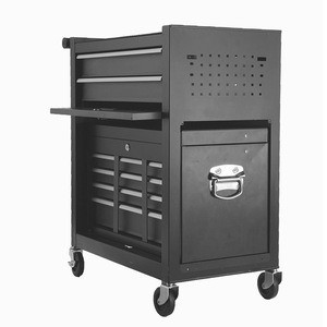 7 Drawers Wheeled Iron <b>Tool</b> Cabinet Garage Workshop Storage Trolley With Keyed <b>Lock</b> 300kg Load Capacity OEM Customizable Length - Product Image 3