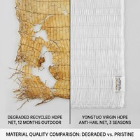 Filet anti-grêle multi-usages en HDPE, filet anti-oiseaux, pare-vent, protection solaire, protection des cultures