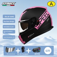Casque de moto à double lentille RNG pour la conduite de véhicules électriques, utilisation quatre saisons, unisexe, plaqué argent, certifié 3C