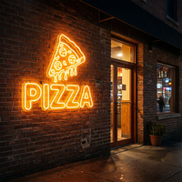 Enseigne néon en gros, enseigne néon Pizza, enseigne néon LED personnalisée, enseigne néon Pizza LED personnalisée, signalétique haute luminosité pour restaurant