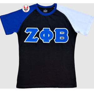 Camisetas de Algodón y Poliéster Bordadas con el Símbolo de la Hermandad Zeta Phi Beta para Mujer |   Camiseta de Algodón Jersey Bordada de la Hermandad ZPB para Mujer - Product Image 1