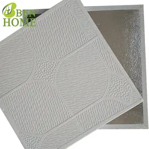 Matériau des carreaux de plafond en plâtre stratifié PVC 600*600