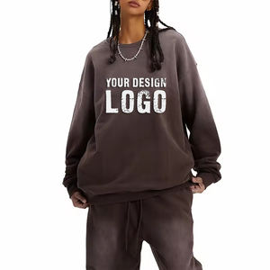 Sudadera Holgada Informal de Color Degradado con Hombros Caídos para Mujer, Sudadera con Cuello Redondo Personalizada al por Mayor, Sudaderas con Capucha para Mujer - Product Image 2