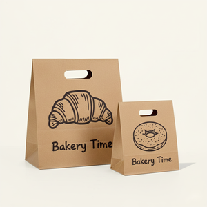 Bolsa de Papel Kraft Biodegradable para Llevar Comida, con Logotipo Personalizado, Ecológica, Resistente, para Panadería y Alimentos - Product Image 5