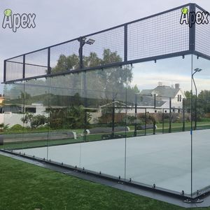 Terrain de padel panoramique APEX 100*100*4mm sans coins, partout dans le monde, avec double revêtement en poudre, mélange de zinc - Product Image 3