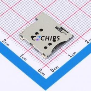 ASIM-H135-6P SIM Card Connector SMD Connector Self-Return Type Micro SIM Card Card Holder 1.35mm - Product Image 1